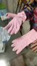 3M橡胶手套 1双装大号纤巧型家务清洁防水防滑 柔软厨房洗碗 樱花粉 实拍图