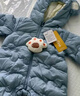 巴拉巴拉童装婴儿连体羽绒服轻薄羽绒服宝宝衣服2025冬装抱衣爬服男童女童 蓝色小熊-白鸭绒 66 cm-充绒量33g 实拍图