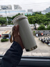 京东京造保温杯双饮口咖啡杯【陶瓷内胆-316不锈钢】 500ML白金色 实拍图
