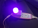 【月销20万单】usb小夜灯超亮护眼家用卧室宿舍睡眠床头灯泡 USB直插小夜灯（紫光）-1个 实拍图