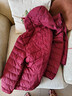 鸭鸭（YAYA）佟丽娅同款轻薄羽绒服女新款秋冬季休闲短款连帽保暖轻便韩版外套 酒红 3XL 实拍图