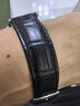 istrap真皮表带男女士牛皮表链适用天梭力洛克1853浪琴天王dw精工西铁城卡西欧海鸥飞亚达阿玛尼手表带 黑色同色线丨银色针扣 19mm 实拍图