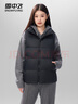 雪中飞羽绒服女2025冬季短款宽松背心轻薄马甲黑色L 实拍图
