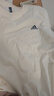adidas情侣休闲纯棉上衣圆领短袖T恤男女夏季阿迪达斯官方轻运动 米白 2XL 实拍图