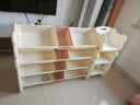 幼贝臣儿童玩具收纳架多层家用宝宝置物架玩具箱储物架组合分类整理神器 大号至尊版-收纳架+展示台-白色 实拍图
