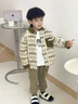 邻家米其【三件套】童装男童套装春装儿童春秋款长袖宝宝男孩春季小孩衣服 XT4335（外套+打底衫+裤）-卡其 120 码/身高110-120cm（5-6岁） 实拍图