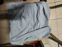 回力（Warrior）纯棉t恤男夏季新款重磅运动上衣男士潮流短袖宽松体恤 冰蓝  L 实拍图