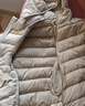鸭鸭（YAYA）儿童轻薄羽绒服短款小童中大童连帽男女童2023秋冬洋气童装外套 米白色 100 实拍图