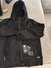 皮尔卡丹（pierre cardin）品牌春秋季2025年新品薄外套女纯色连帽小风衣可LOGO宽松夹克上衣 黑色(有里子) M(体重95-105斤) 实拍图