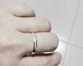 刻字999足银戒指女男闭口素圈尾戒光面情侣戒指实心宽版欧美风 【开口】宽约3mm弧面 开口调节款 实拍图