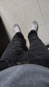 真维斯（Jeanswest）王一博代言牛仔裤男秋冬新款天丝舒适修身直筒高端潮牌休闲裤子男 黑灰【天丝厚款】 32 码(2尺5) 【建议130-140斤】 实拍图