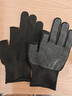 户外骑行快递外卖专用防滑手套露二指耐磨可触屏男女通用 黑色【1双】 实拍图