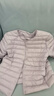 鸭鸭（YAYA）佟丽娅同款轻薄羽绒服女新款冬季短款圆领内胆修身时尚薄外套男 浅紫色【女款无领】 3XL 实拍图
