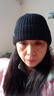 海澜之家（HLA）帽子男士秋冬季保暖加绒毛线针织帽女含羊毛防风防寒 黑色 实拍图