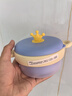 新安代儿童餐具辅食碗 婴儿碗新生儿注水保温碗可拆卸316不锈钢多功能碗 【新升级感温变色】316L蓝色 实拍图