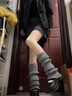 冬雾Lolita针织日系加长jk小腿袜修饰腿型袜套腿套显瘦遮腿型JK堆堆袜 白色 均码 实拍图