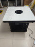 长虹（CHANGHONG） 电暖桌正方形烤火桌电炉电热取暖桌电烤桌客厅电暖炉烤火炉桌子一体取暖器家用冬季多功能电烤炉 墨石白80*80 【电陶炉+高端岩板+变频省电】 实拍图