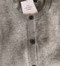 优衣库女装羊绒圆领针织短开衫/25秋冬新款479672 03 灰色 L /160/88A 实拍图