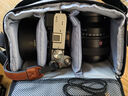 京亲甄选相机包收纳包适用于佳能尼康索尼斜挎单反单肩微单摄影包富士背包男女摄影包数码 单肩灰色小号【24*17*13cm】 【便携出行，分区收纳】 实拍图