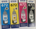 爱普生（EPSON） 672原装墨水四色套装 适用L363/L351/L565/L455/L130/L310/L360/L380/L1300 染料墨水 T6721-4 实拍图