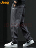 吉普（JEEP）休闲裤男秋冬季直筒裤子男士宽松潮流工装裤男裤 深灰 3XL 实拍图