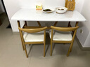 莱美汇餐桌小户型家用现代简约餐桌椅休闲快餐厅桌椅组合饭桌长方形桌子 胡桃色120*60 单桌 实拍图