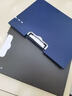 天色A4文件夹板双夹折页板夹 会议夹秘书夹资料夹试卷夹签字签约呈阅夹 办公用品 TS-10002孔雀蓝 实拍图