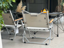 牧高笛（MOBIGARDEN）山川折叠椅 户外露营野餐休闲椅铝合金轻量克米特椅折叠低躺椅 低躺椅/晨雾白 实拍图