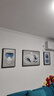 Sixpoetry 客厅装饰画现代简约沙发背景墙壁画轻奢三联晶瓷画大气高档挂画 富羽纳祥（铝合金外框） 晶瓷画左右35*50+中间70*50亮面 实拍图