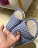 回力拖鞋男女款亚麻凉拖情侣居家休闲轻盈透气吸汗厚底耐磨地板拖 经典网格款HL1036浅灰色44码一45码 实拍图