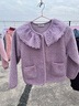 戴维贝拉（DAVE＆BELLA）儿童外套羊羔绒秋冬新款女童开衫小童衣服宝宝童装女孩外衣 丁香紫【现货】 120 cm（建议身高110-120cm） 实拍图