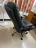 顾全C533家用老板椅舒适久坐办公椅电脑椅可躺工学椅子环保真皮座椅 黑色 超纤皮（160°可躺) 实拍图