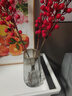 盛世泰堡玻璃花瓶透明水培容器插花瓶客厅桌面摆件T形竖棱款 20cm 实拍图