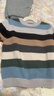 戴维贝拉（DAVE＆BELLA）儿童毛衣2025冬装新款绵羊毛男童针织衫男宝宝套头衫小童上衣 蓝色条纹【现货】 100 cm（建议身高90-100cm） 晒单实拍图