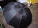 加固折叠雨伞手动结实耐用黑胶晴雨伞两用遮阳防晒学生雨伞 黑色-超大号130cm黑胶防晒款 12骨 实拍图