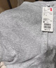 优衣库女装罗纹亨利领T恤/长袖修身短款内搭打底25新款479591 02 浅灰色 XS /150/76A 实拍图