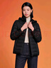 坦博尔轻薄羽绒服女短款宽松脱卸帽秋保暖女士外套TD236256 黑色 200  实拍图