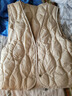雅鹿羽绒马甲女年秋冬新款轻薄保暖时尚贴身大衣内搭V领背心 米色 L 推荐110-120斤 实拍图