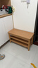 全友家居原木风入户换鞋凳鞋柜一体玄关收纳储物实木高脚凳子换鞋凳子 实拍图