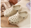 名创优品（MINISO）洞洞鞋男女夏季外穿沙滩凉鞋防滑厚底踩屎感包头凉拖鞋白色36-37 实拍图