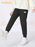 巴拉巴拉童装儿童长裤男童裤子女童中大童秋冬加绒加厚防风休闲裤 黑色90001 170 实拍图