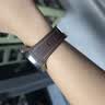 腕美主义适用苹果s11手表滑梯拼皮表带watch s10金属滑梯扣apple watch s9透气表链se3女款高级感替换腕带 【滑梯款拼皮】-银-奶白皮+银色连接器 适用：iwatch11代10代【 实拍图