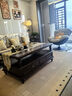 思美琢美式乡村实木桃花心木沙发布艺风格小户型客厅复古家具实木沙发 四人位 实拍图