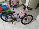 凤凰山地自行车男女变速山地车碟刹青少年儿童自行车学生单车 星际 粉紫【变速】后座+LED灯+辐条轮 22寸【适合130-170cm】 实拍图
