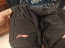 李宁LI-NING泳裤男士弹力舒适平角泳装 速干不贴身温泉度假男士游泳裤黑LSSL125 XL 实拍图