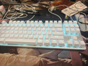 惠普（HP）GK200机械键盘有线办公游戏键盘 20种背光灯效 87键电竞键盘鼠标套装电脑外设键鼠 皎月白【茶轴】冰蓝光 实拍图