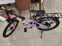 凤凰山地自行车男女变速山地车碟刹青少年儿童自行车学生单车 星际 粉紫【铝架】7速+后座车灯+三刀 22寸【适合130-170cm】 实拍图