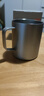 京东京造不锈钢双层保温桌面马克杯420mL 户外露营水杯 304咖啡杯银灰色 实拍图