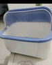 纳份爱碗碟沥水置物架碗带盖碗筷架餐具收纳盒厨房架子家用多功能收纳柜 蓝白【半翻盖】多用沥水碗柜 【巨大号】可放30个碗 实拍图