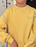 左西童装男童卫衣2026新款儿童春装撞色字母印花大童上衣 黄色 160 实拍图